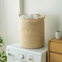 1 Striped Laundry Basket With Handle, Foldable Fabric Bathroom Laundry Basket, Toy Laundry Basket, Bucket Laundry Basket