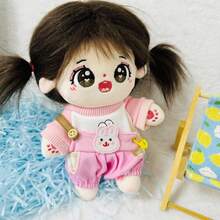 1pc/20cm Human Doll/Celebrity Doll/DIY Plush Doll - Requires You To Dress Up The Doll/Put On The Clothes You Made For Her - Can Be Used As A Wedding, Birthday Gift Or Collectible - Multicolor - View 7