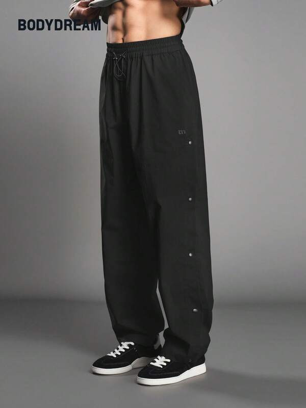 BODYDREAM Lightweight Outdoor Sports Button-Up Straight Leg Loose Casual Pants, Spring/Summer