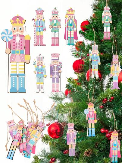 27件套胡桃夹子圣诞树装饰品，木制胡桃夹子圣诞挂饰，圣诞装饰，家居节日装饰，圣诞礼物，家居装饰，圣诞装饰，房间装饰，冬季