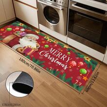 1 buc. Covoraș de Crăciun, covoraș de drenaj durabil pentru bucătărie, sufragerie, intrare, balcon, decor pentru casă, antiderapant, potrivit pentru cafenea, bar, vacanță, petrecere, dormitor, baie