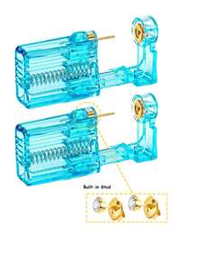 2 Pcs Ear Piercing Kit, Disposable Ear Piercing Gun With Cubic Zirconia Stud, At Home Self Ear Piercer Kit - White - View 21