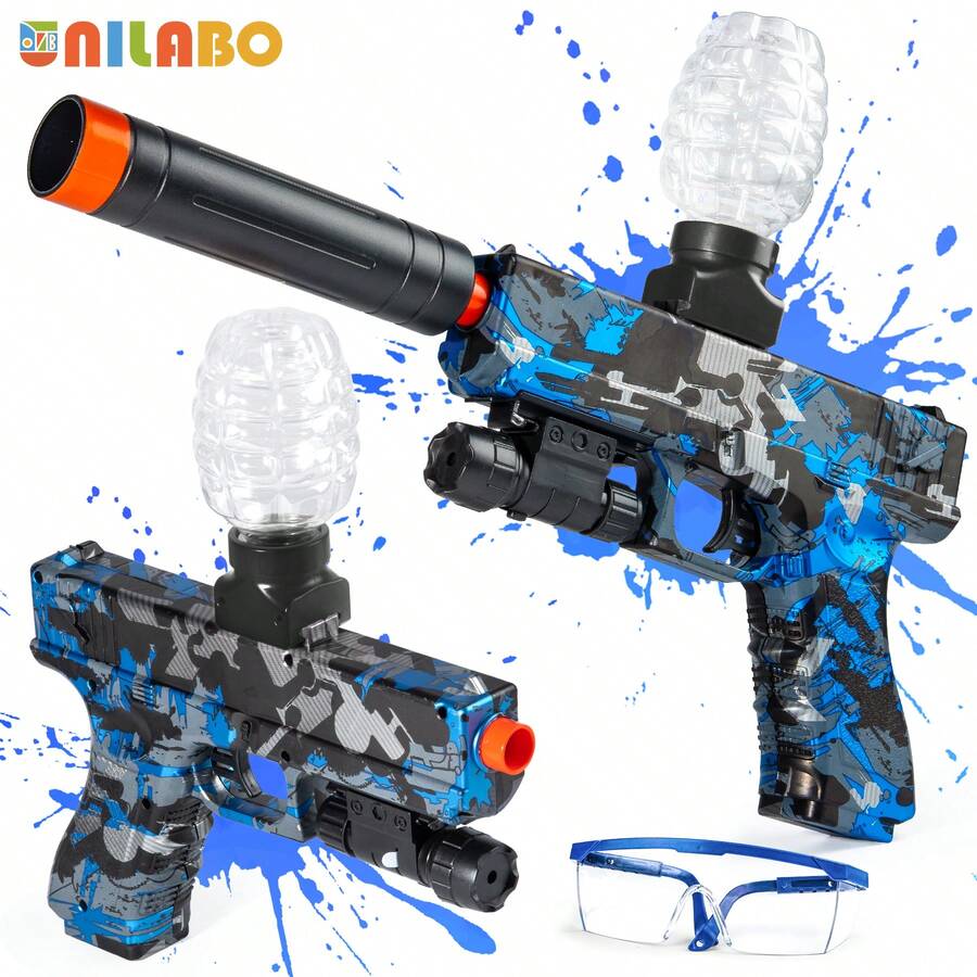 unilabo 2025 New Electric Blaster Gun Toy - High Precision Shooting Toy With Goggles | Suitable For Outdoor Fun Party Games - Ideal Festival Birthday GiftS For Boys Girls(No Bullets) - Multicolor - View 1