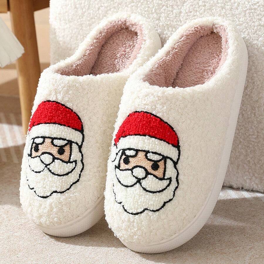 Women's Home Slippers, Gift-Worthy, Plush Winter Warmth, Non-Slip, Casual Style, Hand Washable, Fabric Upper/Inner/Insole - Cozy Slip-On Footwear