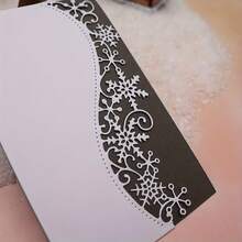 1pc Winter Snowflake Edge Design Metal Cutting Die Template - Christmas Scrapbooking Supplies, Suitable For Scrapbooks, Invitations, Cards, Albums