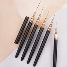 Latest Best-Selling Nail Art Needle Tube Liner Pen Set - 5pcs ABS Bar, Nail-Specific Detailing Pen
