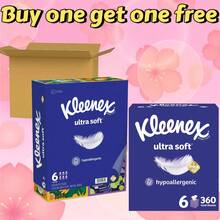 Buy One Get One Free, Ultra Soft Facial Tissues-Strongly Absorbs Runny Nose, Soft, Tough, With Good Water Absorption, Protecting Your Face And Hands. - 藍色 - 查看 10
