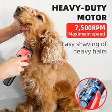 1 Pc, Professional Dog Hair Clipper Rechargeable Pet Trimmer Cat Shaver Pet Low Noise Grooming Clipper Different Card Combs For Precise Grooming & Styling, Daily Use