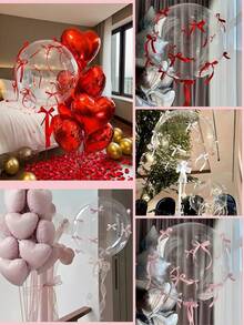 Bộ trang trí bóng bay nơ Pom Pom, bóng bay lá kim loại hình trái tim, bóng bay trong suốt có nơ màu hồng, thích hợp cho đám cưới, sinh nhật, tiệc ngày lễ tình nhân, cầu hôn, kỷ niệm, năm mới, trang trí Giáng sinh, phông nền chụp ảnh, trang trí phòng, Halloween, Giáng sinh - Nhiều màu - Xem 2