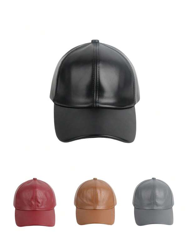 1 قبعة بيسبول من الجلد الصناعي الناعم للرجال والنساء، مناسبة للاستخدام اليومي والسفر والأنشطة الخارجية والرياضة والدراجات والجولات السياحية والشوارع والحفلات