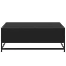 Coffee Table Black 80x80x30 Cm Engineered Wood And Metal - Black - View 7