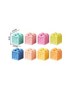 Blocchi per bambini, blocchi per bambini piccoli, giocattoli per impilare e costruire per bambini, 8/16/24/32 blocchi morbidi ed educativi - numeri, forme, blocchi per bambini per festa di nascità, colori, animali - One Two Squeeze - 6 mesi +, giocattoli per impilare per bambini da 1 a 3 anni, colore casuale, per la stagione back-to-school, Ognissanti, Natale