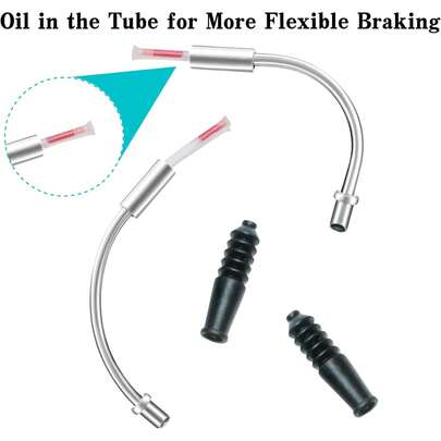 Bike V Brake Noodle Guide Pipe, Brake Pipe With Rubber Boots Mountain Bikes Bicycles