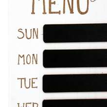 Weekly Menu Board Kitchen Wall Plaque, Farmhouse Wood Kitchen Chalkboard, Meal Planner Wall Organization For Kitchen,Dinning Room - White - View 6