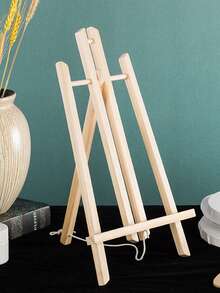 1 pieza Caballete de escritorio mini/mediano/grande, Caballete de pintura para niños de madera, Soporte de exhibición de marco de pintura digital al óleo, Soporte para tablero de pintura, Caballete triangular, Tablero de notas, También adecuado para soporte de teléfono/tableta