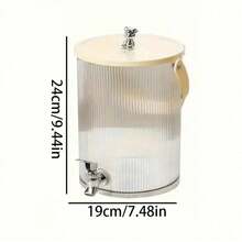 5000毫升超大容量带龙头饮料机 - 耐热透明饮料机，适用于派对、家庭聚会、婚礼及夏季/冬季饮品，适合家庭和厨房使用，可作礼品，也可作冰桶/热水桶/饮料冷却桶，适用于派对、生日装饰，也适合户外、露营、朋友聚会、万圣节、圣诞节等场合。 - 無色 - 查看 9