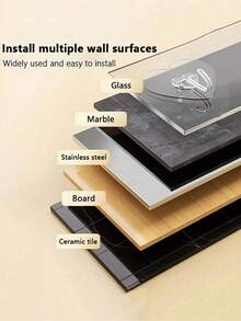 1pc/10pcs Strong Adhesive Clear Wall Hooks - Casual Style, Easy To Install, No Drilling Required, Plastic Heart Shaped Utility Hooks For Kitchen And Bathroom, Wall Mounted Storage Organizer Bathroom Organizer Bathroom Decor Fall Decor Back To School - Trong suốt - Xem 7