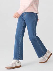 Balabala Mädchen Thermisch gefütterte Jeans, Winter warme ausgestellte Jeans, Stylisch