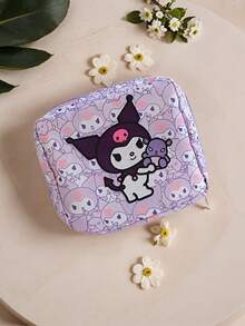 Sanrio 1 PC Sanrio Hello Kitty Cute Cartoon Storage Bag, Multi-Colour Available, Zipper Closure Portable Storage Cosmetic Bag, Outdoor Travel, Daily Commuting Toiletries Bag, For Teenager