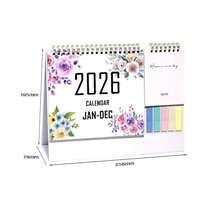 1 Piece 2026 January-December Floral Calendar - Colorful Print, Foldable, Double Spiral, Durable Paper For Daily Notes And Planning, Suitable For Home And Office, All Seasons Planner - B - Xem 4