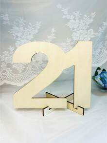 1 Handmade Wooden Digital Greeting Card With Sturdy Base -18 Years Old, 20 Years Old, 30 Years Old, 40 Years Old, 50 Years Old, 60 Years Old Milestone Birthday And Anniversary Message Book - With Blessings