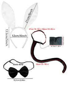 D EXCEED 1/2/3/5/6 chiếc Băng đô tai thỏ Phục sinh Phụ kiện hóa trang tiệc Halloween cho nữ - nhiều màu - Xem 10