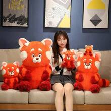 25cm Nueva versión de Turning Red de juguetes de peluche de deformación Kawaii muñeca de mapache muñeca de panda rojo regalos para niñas, la decoración perfecta - el regalo perfecto. La elección perfecta para la decoración del hogar, la decoración de fiestas, regalos de cumpleaños - Multicolor - Ver 2