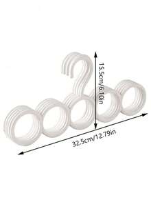 1/5pcs-5 Circular Scarf And Tie Hanger-Plastic Wardrobe Finishing Rack With Creative Circular Design | Very Suitable For Bedroom Wardrobe, Cloakroom And Walk-In Wardrobe | Very Suitable For Storing Scarves, Ties, Belts And Small Accessories | Fashionable Home Storage Decoration To Create A Clean Living Space. - Multicolor - View 6