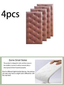 自粘式3D设计，优雅菱形图案装饰靠垫墙贴，适用于榻榻米床头板，柔软衬垫，黑白配色，适合卧室和客厅装饰，泡沫墙板，皮革包裹装饰防撞墙垫，卧室床头板墙面装饰，确保安全 - 彩色 - 查看 10