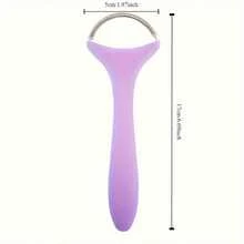 Removedor de vello facial portátil morado - Sin fragancia, baja alergenicidad, alta calidad, sin electricidad requerida para la frente, barbilla y mejillas - Cuidado personal esencial, epilador facial, dispositivo fácil de usar