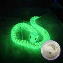 30cm Realistic Jointed Snake Toy – Glow In The Dark Flexible 3D Printed Viper Figure,Random Eye Color, Fun Prank Or Party Gift,Desktop Ornaments,Halloween Decorations, Prank Toys, Horror Toys, Cute Snakes - Multicolor - View 4