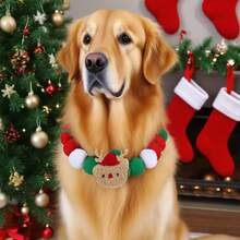 Pet Christmas Felt Ball Collar, Cat & Dog Christmas Decorative Necklace
