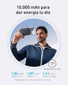 Power Bank PD 30W, Batería Portátil Pila Portátil 10000mAh, Cargador Inalámbrico Qi2 15W, Ultra Deado, USB-C Entrada/Salida, Carga Rápida, Compatible  17/16/15/14/13/12 Serie, Galaxy, - Verde - Ver 11