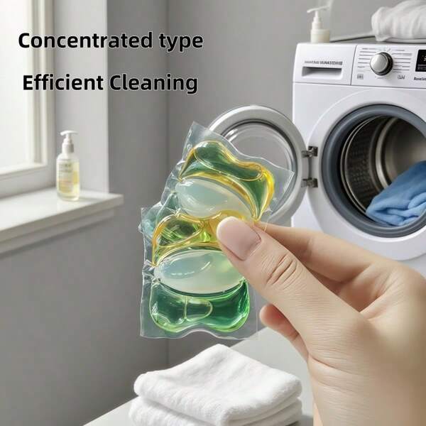 Cápsulas de detergente para la ropa de alta calidad, detergente con retención de fragancia, quitamanchas eficaz, 3 en 1: lavado, retención de fragancia, protección del color