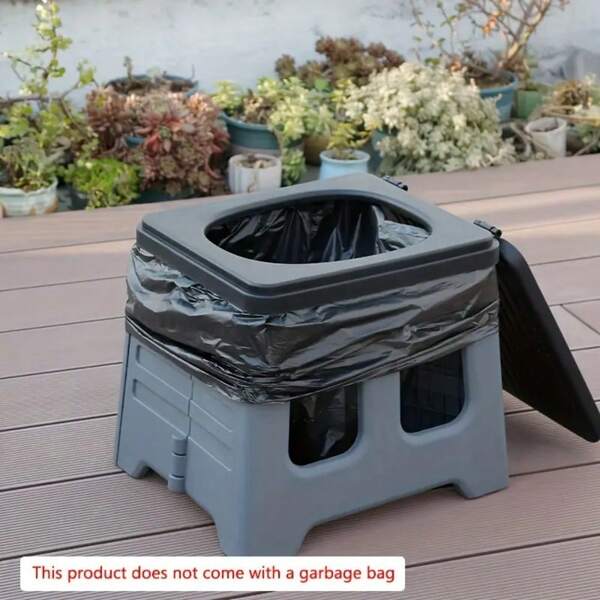 Portable Folding Toilet - Outdoor Travel Folding Toilet, Camping Potty, Emergency Outdoor Sanitary Supplies, Camping Accessories, Outdoor Cushion, Durable ABS Plastic, Lightweight And Compact, Odor-Proof, Multi-Purpose, Suitable For Camping, Hiking, Travel And Emergency Use, Can Be Used As A Laundry Basket And Seat, Applicable For Fishing, Hiking, Mountaineering, Outdoor Activities, Long-Distance Travel, Car Accessories, Hiking, Household Essentials.