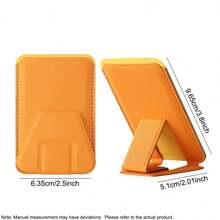 1 件可折叠皮革卡夹和手机支架，通用卡槽桌面支架 - 彩色 - 查看 2