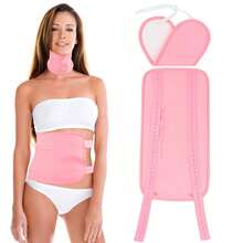 2pcs Castor Oil Pack Set, Suitable For Neck And Waist, Reusable Castor Oil Pack With Adjustable Elastic Band, Machine Washable - Multicolor - View 8