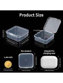 100 buc cutie de depozitare mini multifuncțională pentru machiaj și produse esențiale de înfrumusețare - organizator transparent și ușor pentru ruj, gene, pufuri - perfect pentru depozitare în baie, proiecte DIY, cutie compartimentată, cutie de depozitare, cadou ideal pentru meșteri și iubitorii de bijuterii - Multicolor - Vizualizare 3