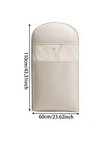 1pc Space-Saving Self-Compression Hanging Clothes Bag, , Zipper Closure, Clothing And Down Jacket Hanging Compression Storage Bag, Wardrobe Organizer, Wardrobe Organizer For Travel, Home, Or Commercial Use, Clothing Storage