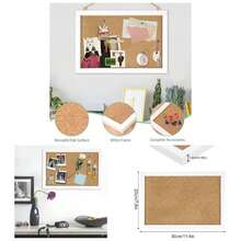 Cork 7. Inches With Rectangle Hanging Pin Office Message - 12" x 7.8" + White Border Color - View 1