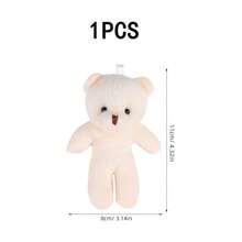 12 件棕色迷你泰迪熊玩偶，4.7 英寸小巧柔软毛绒泰迪熊，小号毛绒熊，适用于生日派对装饰 DIY 情人节礼物毕业派对礼品包 DIY 钥匙扣工艺品