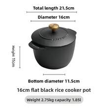 热门新款铸铁炖锅家用多功能炖锅无涂层迷你饭锅粥汤锅搪瓷铸铁锅多功能炖锅铸铁炖锅家用多功能炖锅无涂层迷你饭锅粥汤锅不粘锅双耳