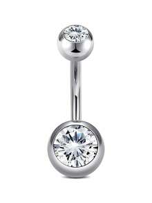 CIZME Belly Rings Short Bar Belly Button Rings Short Belly Button Ring Stainless Steel Belly Rings For Women 6mm Belly Button Rings Navel Rings Belly Button Piercing Jewelry 6mm, 1/4 Inch Short Belly Button Rings 14G 6mm Stainless Steel Short Belly Navel Button Rings For Women Men - Silver - View 48