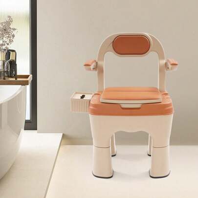  WUPYI Toilet Chair For Elderly, Bedside Commodes, Commode Chairs For Seniors Disabilities Elderly Made Of PP With An Injection Molding Process, This Product And Durable, Ensuring Your Long-Term Use Premium Material And Sturdy Structure Make This Product Capable Of Bearing 220.46 Lbs Orange