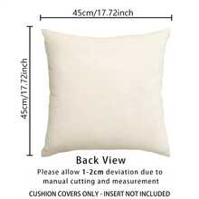 A Cushion Cover With Home Slogan Pattern, Modern And Simple Imitation Linen With Hidden Zipper And Single-sided Printing, Without Pillow Core, Suitable For Living Room And Bedroom Decoration - White - View 2