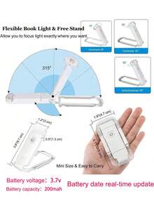 1pc LED Reading Light With Clip, Soft Lighting, Eye-Caring, Suitable As Birthday, Housewarming, Wedding Gift