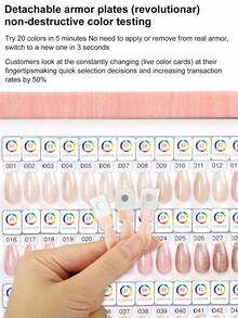 120/180 Colors Magnetic Nail Polish Display Book, Detachable Color Swatch Palette, High-End PU Material Color Card Display Album, Comes With 120/180 Magnetic Card Heads And 1 Piece Of 120/180 Numbered Label, Ideal Choice For Nail Art Design - Multicolor - View 9