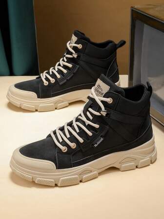 2025 Autumn/Winter New High-Top Breathable Comfortable Sports Outdoor Shoes Men's Hiking Boots Trekking Ankle Boots Casual Work Boots