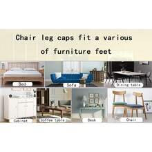 8/16/32pcs Silicone Furniture Leg Pads, Chair Leg Protectors, Anti-Slip Chair Leg Cushion Covers