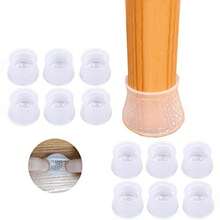 8/16/32pcs Silicone Furniture Leg Pads, Chair Leg Protectors, Anti-Slip Chair Leg Cushion Covers